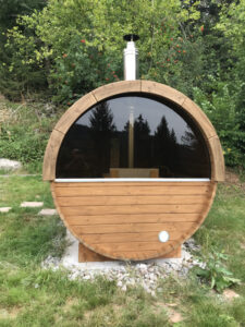 Ponçage sauna tonneau