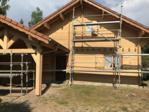 Sablage bois chalet Vosges