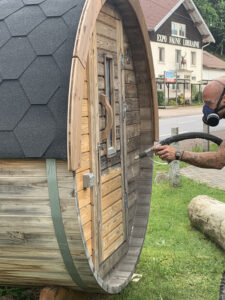 Sauna extérieur bois